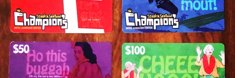 Champion’s のギフトカードが発売されました！